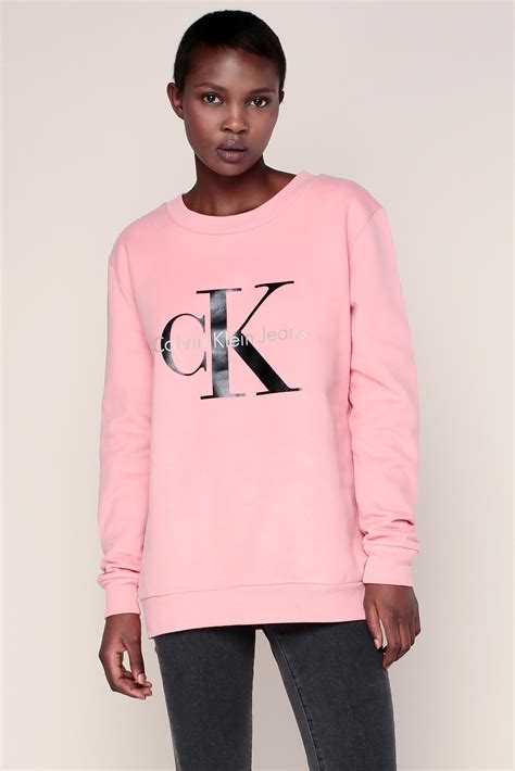 calvin klein damen sweatshirt rosa